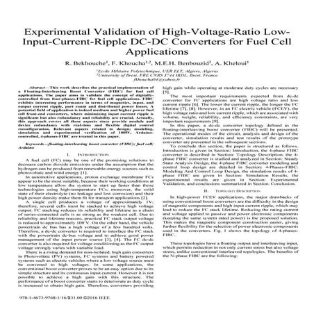 Experimental Validation of High-V oltage-Ratio LowInput- Current-Ripple DC-DC...