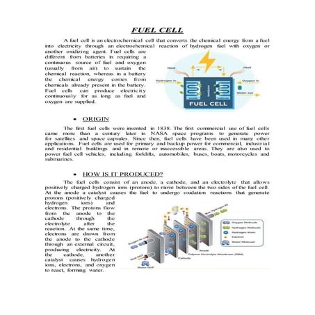 Fuel cells | PPTX