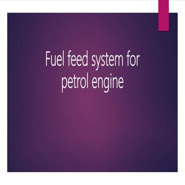 Fuel feed system for petrol engine