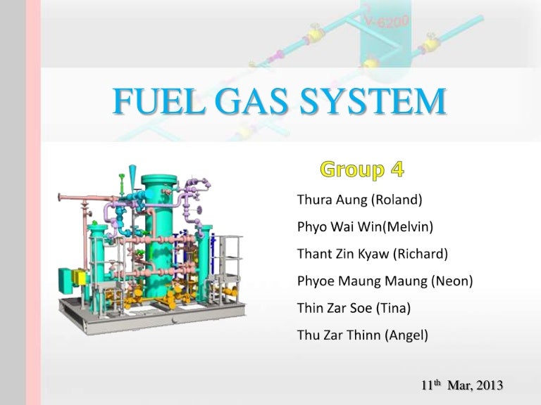 Fuel gas system of gas production