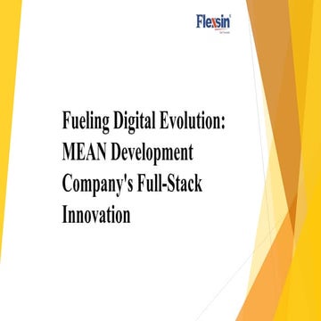 Fueling Digital Evolution: MEAN Development Company's Full-Stack Innovation