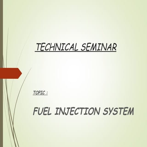 Fuel injections systems