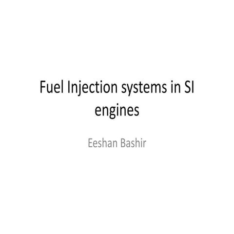 Fuel injection systems