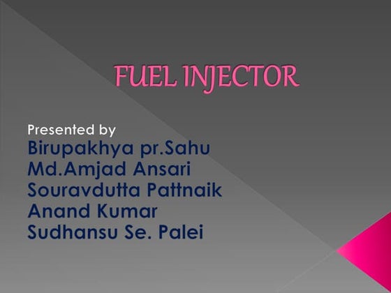 types of fuel injection system and nozzles | PDF