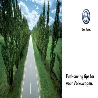 Fuel Saving Tips Brochure for Volkswagen