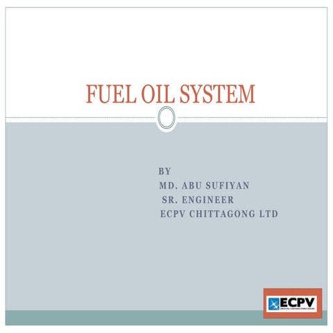 Fuel system of HFO Plant