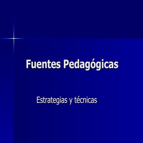 Fuentes PedagóGicas