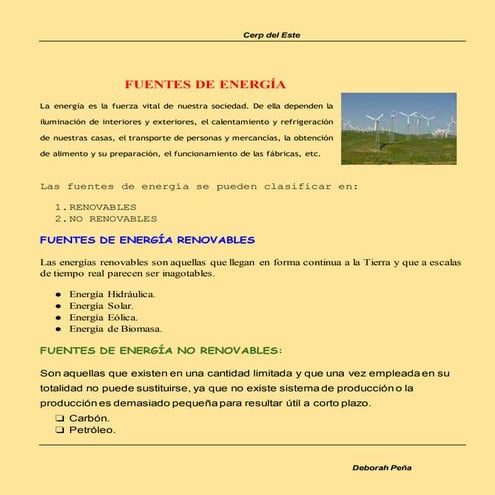 Fuentes de energia