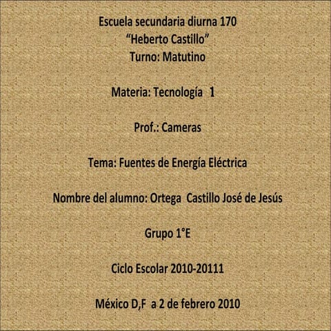 Fuentes de energía electrica