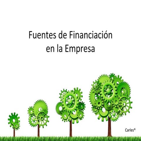 Fuentes de financiación