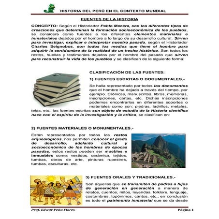 FUENTES DE LA HISTORIA | PDF