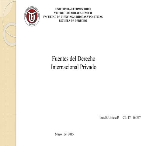 Fuentes del derecho internacional privado