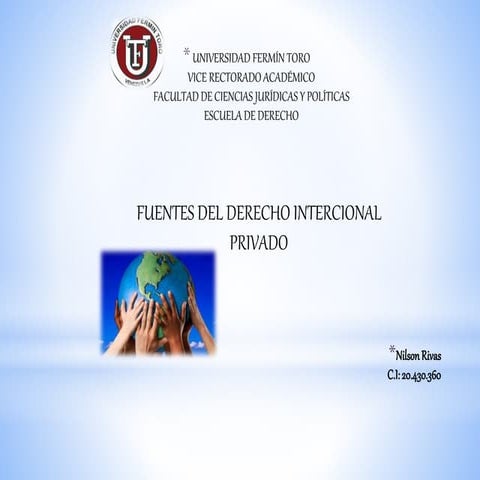 Fuentes del derecho internacional privado (nilsonrivas)