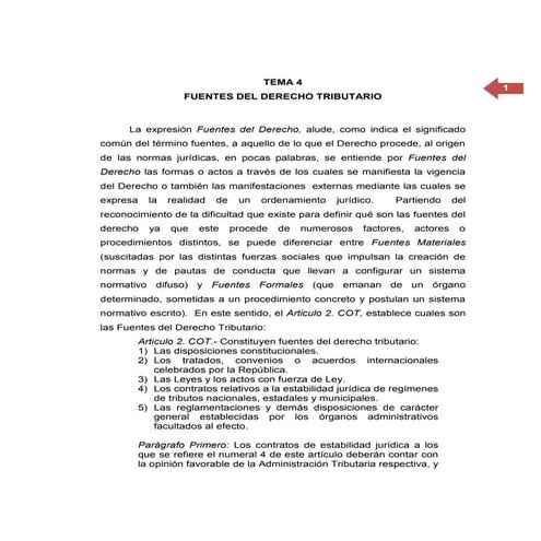 Fuentes del derecho tributario