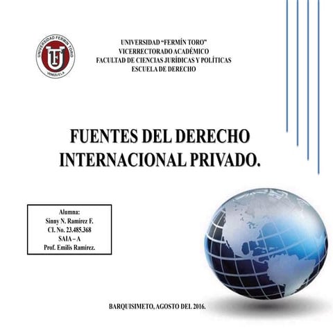 Fuentes del Derecho Internacional Privado