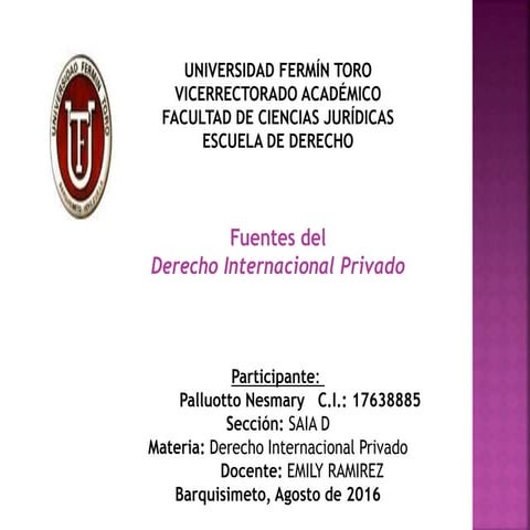 Fuentes derecho internacional privado