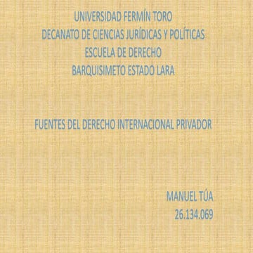 Fuentes Derecho internacional Privado 