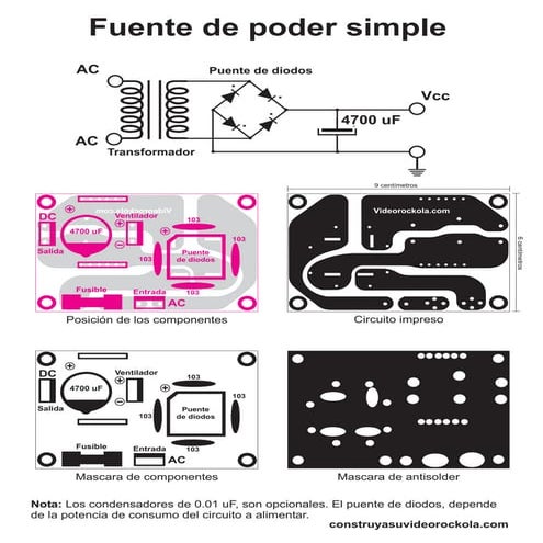 Construya una fuente de poder simple