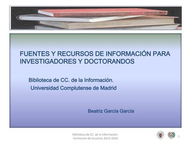 Fuentes y recursos para investigadores excelente