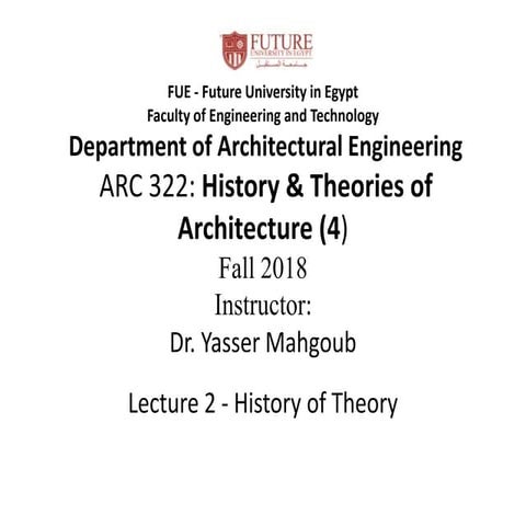 Fue theory 4 2018   lecture 2 - history of theory