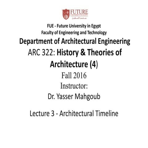 Fue theory 4 2018   lecture 3 - architectural timeline