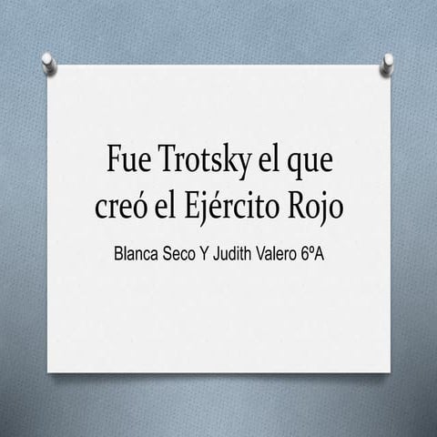 Trotsky y el Ejército Rojo