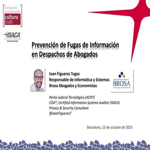 Prevención de Fugas de Información en Despachos de Abogados