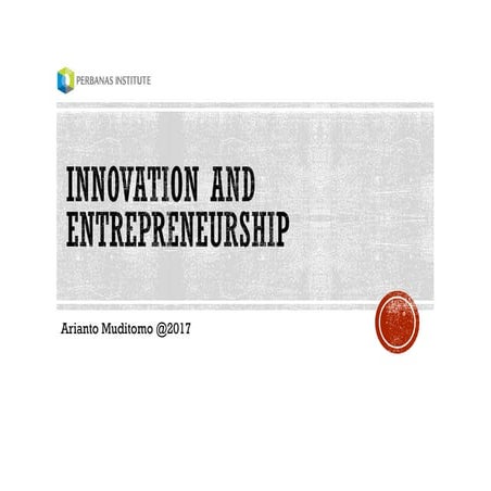 001. Introduction of Innovation and Entrepreneurship
