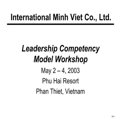 Fuji film leadership competency workshop summary