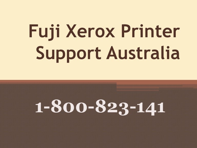 Fuji Xerox Printer Support Number Australia
