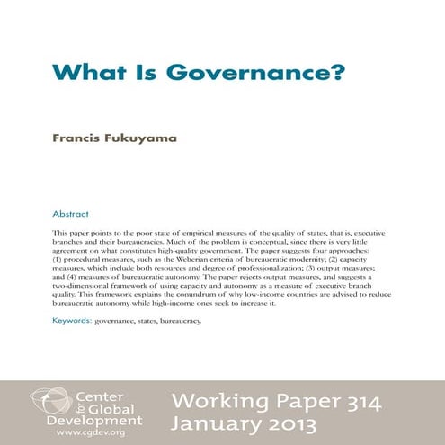 What is governance