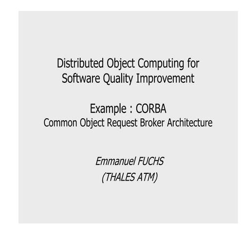 Complex Distributed Systems Software Architecture  