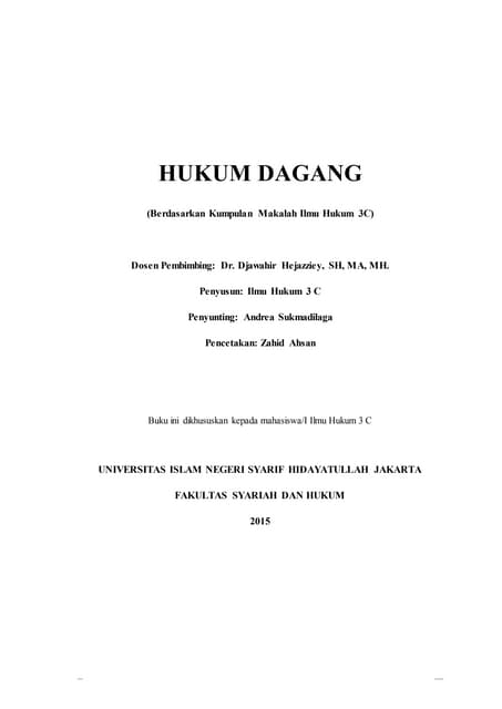 Materi Hukum Dagang
