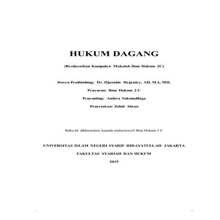 MATERI HUKUM DAGANG
