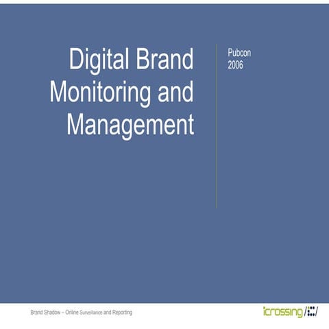 Digital Brand Monitoring and Management