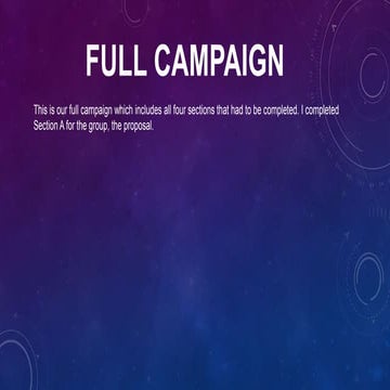 Full campaign (includes section a)