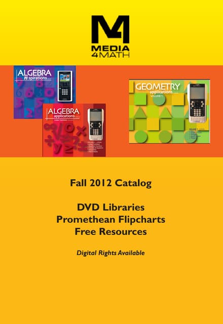 Media4Math's Fall 2012 Catalog