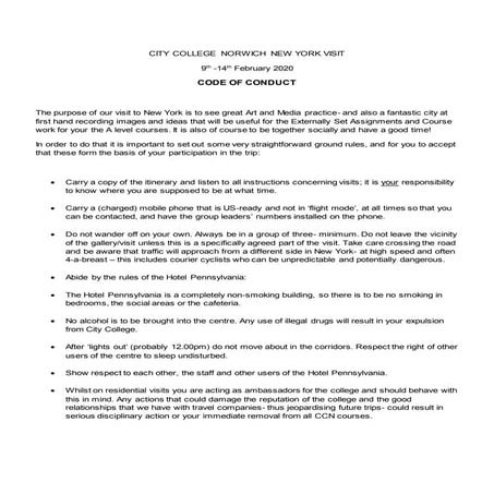 Full code of conduct 2020