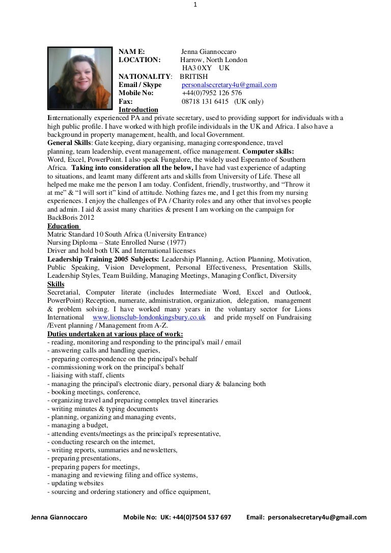 Resume Curriculum Vitae Introduction Example cv introduction varilex full with april 2011