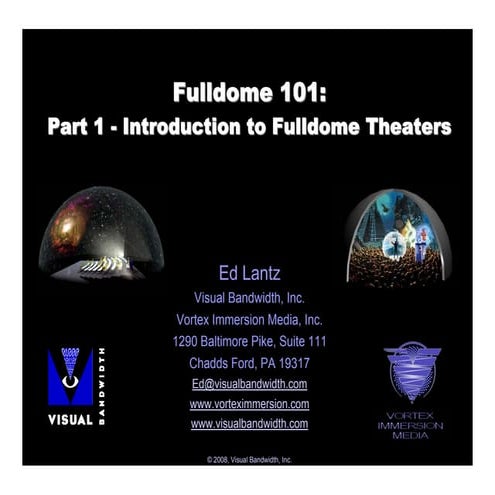 Fulldome 101 Ed Lantz Part I | PDF