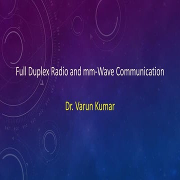 Full duplex and mm wave communication