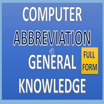 Important Computer related Full forms