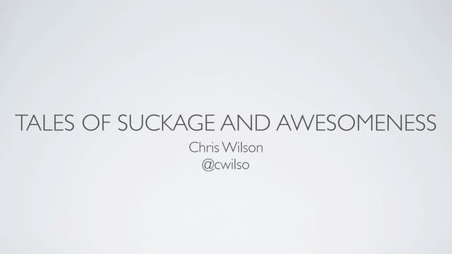 Tales of Suckage and Awesomeness (Full Frontal 2012)