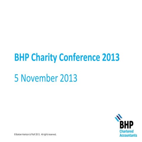 BHP Charity Conference 2013