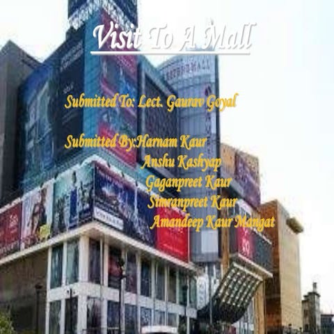 Ppt For Visit To A Mall