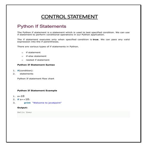 PYTHON FULL TUTORIAL WITH PROGRAMMS | PDF