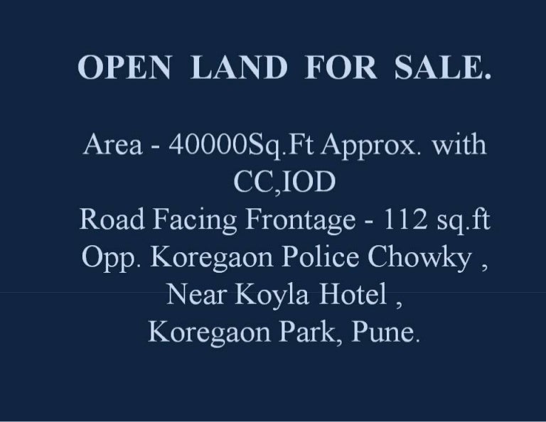PUNE Open Land For Sale At Prime Location