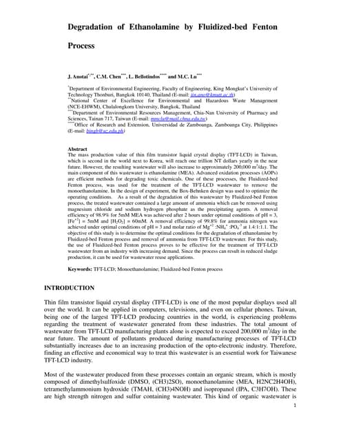 Degradation of Ethanolamine by Flui...