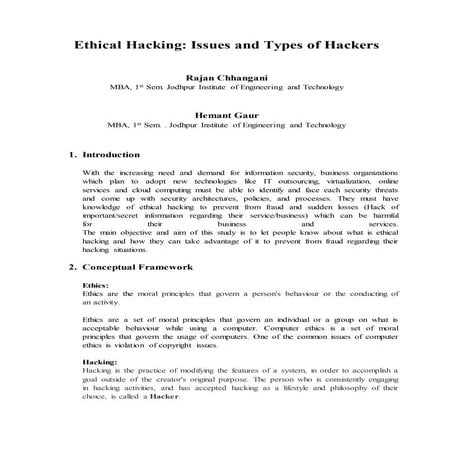 Ethical hacking
