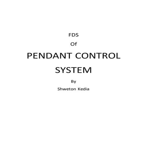 Pendant Control System report